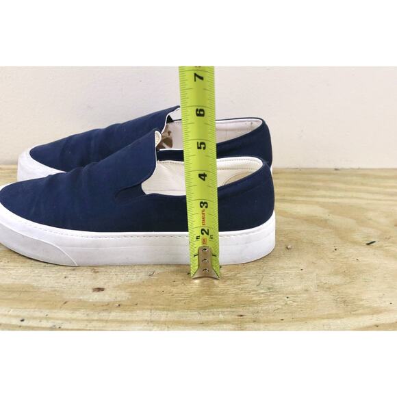 The Row Shoes Blue 38 Marie H Cotton Canvas Slip On Sneakers Italy - Picture 8 of 11